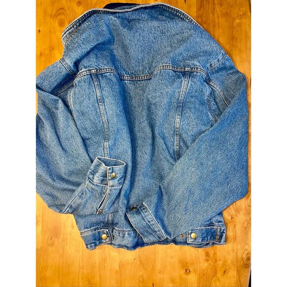 Eagles Ridge Outfitters Denim Jacket Mens S Hooded Quilted Lined Full Zip Blue - Picture 7 of 7